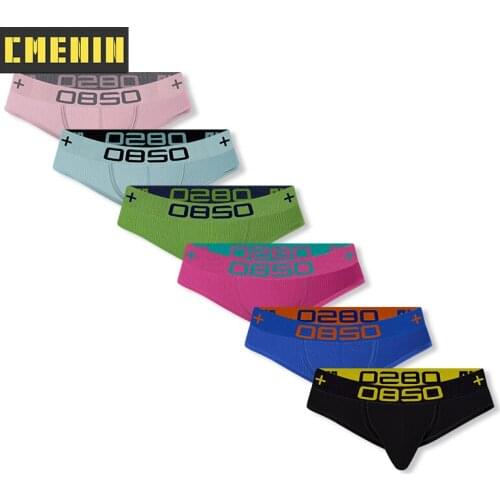 6Pcs/lot Hot Sale Sexy Underwear Men Jockstrap Soft Cotton Gay Mans Underwear Bikini Men Briefs Mens Lingerie Srting Man