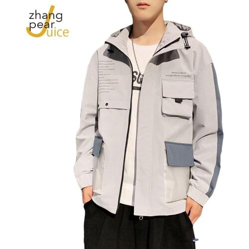 Mens Coat New Korean Version Casual Jacket Men Fashion Zipper Jackets Outerwear Plus Size