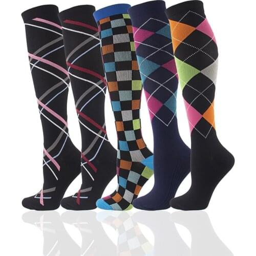 35 Styles Fashion Compression Running Socks Men Women Ins Novel Funny Original Design Varicose Veins Nursing Compression Socks