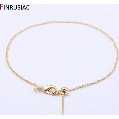 2020 New 14k gold-plated chain for jewelry making pin-type universal chain diy pendant chain positioning bead pass adjustment