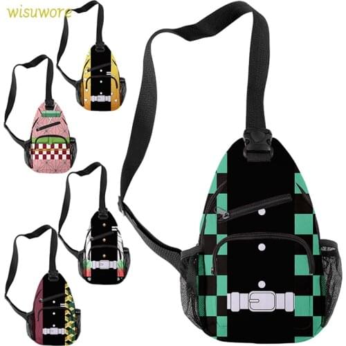 2021 New Demon Slayer School Bag Cosplay Kimetsu No Yaiba Backpacks for School Teenagers Girls Boy Fashion Diagonal Shoulder Bag