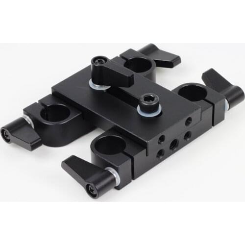60mm Spacing Riser Bridge Adapter 15mm Rod Clamp Converter fr LWS ARRIFLEX ARRI DSLR Film Camera Rig Support Tripod Rail System