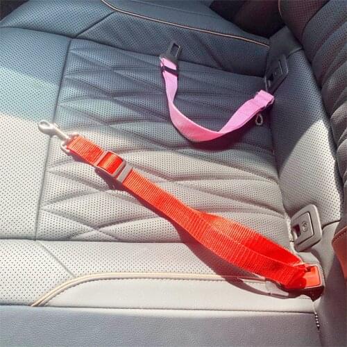 Travel Car Pet Dog Leashes Nylon Seat Belt Adjustable Dog Harness Pets Collar Small Medium Dogs Travel Clip Pet Supplies