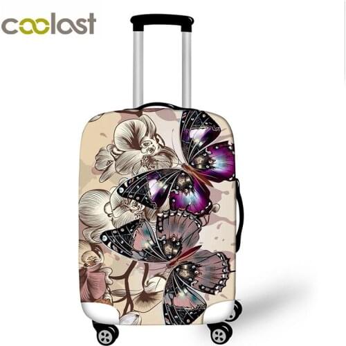 Luxury Brand Women Butterfly Cover for Suitcase Girls Dust-proof Travel Luggage Protective Covers 18-32 Inch Suitcase Cover