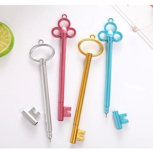 Key Pens Creative Candy-Colored Yao Chi Bi Key Gel Pen Black 0.38mm Students Pen Wholesale Cat Office Supplies