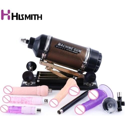 Hismith Golden Cannon Sex Machine for women and men with 7 different attachments male masturbation love machine AU UK EU US Plug