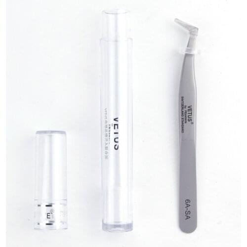 VETUS 6A-SA Eyebrow Tweezers Stainless Steel Precision Eyelash Extension Tweezers Volume Lash Tweezer Forceps Cosmetics Pliers