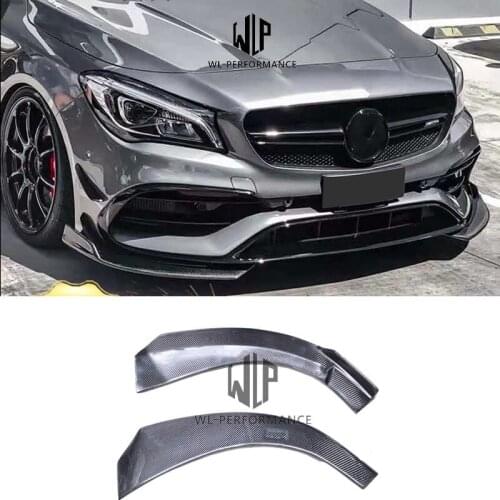 W117 High Quality Carbon Fiber Front Bumper Side Splitters Car Styling Fits For Merceders-Benz CLA Class Car Body Kit 14-16