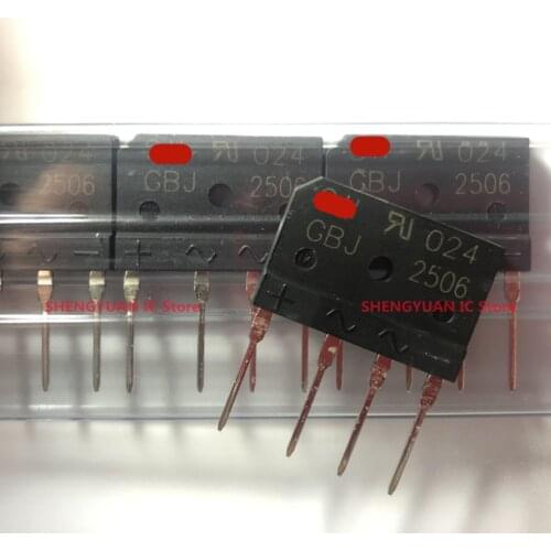 10pcs GBJ2506-F GBJ2506 GBJ 2506 DIP-4 600V 25A GLASS PASSIVATED BRIDGE RECTIFIER 100% new imported original 100% quality