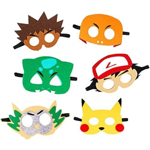 12pcs Pokemon Animal Mask Party Decor Theme Birthday Party Supplies Kids Favors Mask Halloween Masks Child Mask Kids Gifts