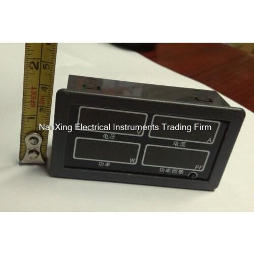 4 in 1 AC single-phase multi-function meter voltmeter current meter power meter power factor meter display meter 0-1000W