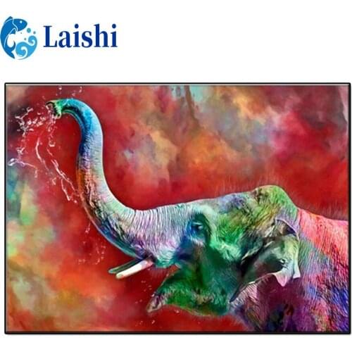 5D DIY Doodle Animal art elephant Diamond Painting Full Square round diamond Home Decoration Embroidery Handcraft Art Kits