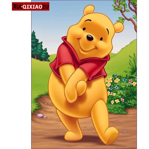 Diamond Painting Full Square/Round Disney Winnie The Pooh Embroidery Cross Stitch Kit 5D Diy Mosaic Childrens Gift Photo Frame