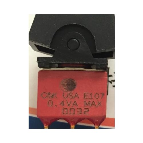 Free Shipping 2pcs/lot original USA E107 toggle switch 0.4VA curved foot 3 feet one reset side gear rocker switch