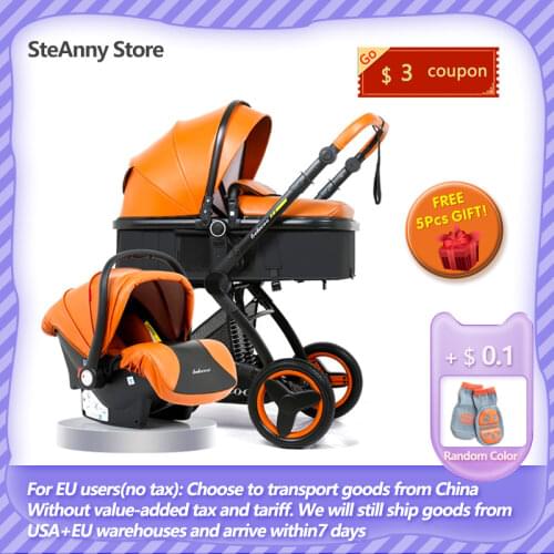 Belecoo Luxury Baby Stroller 2 in 1 Carriage High Landscape Pram Suite for Lying and Seating on 2018