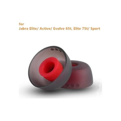 EarTlogis TWS-joy Replacement Silicone Earbuds for Jabra Elite/ Active/ Evolve 65t, Elite 75t/ Sport, Creative Outlier Air/ Gold
