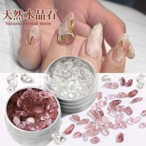 HOT Crystal Natural Stones Irregular Crushes Stones Colorful Nail Art Decorations Japanese Style DIY UV Gel Polish Accessories