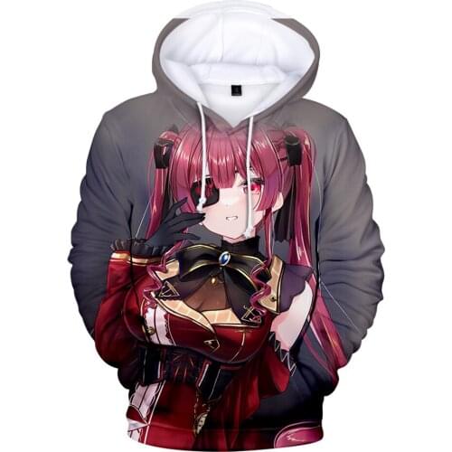 HOLOLIVE VTuber Houshou Marine 3D Print Fashion Fall Winer Suit Hoodies Sportswear Hooded Youthful Kawaii Women/Men The hooded