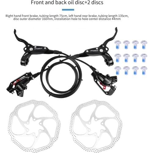 MTB Bicycle Oil Disc Brake Kit Front Rear handle 75CM 135CM Hydraulic Disc Brake Bike Brake Hydraulic with Pad Accessories