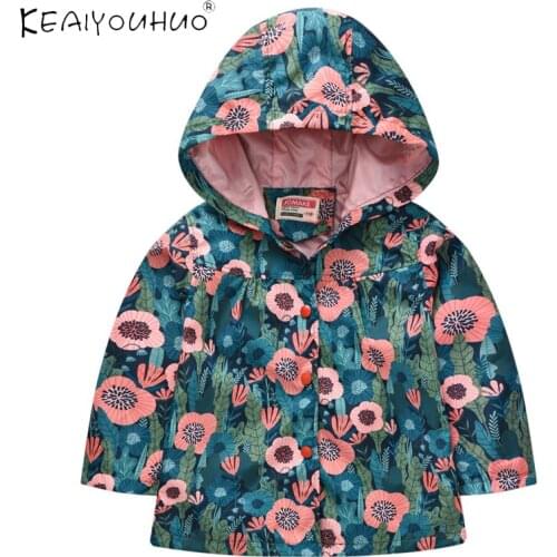 Printing Jackets For Girls 2020 New Children Sweater Long Sleeve Kids Hoodie Jacket Children Windproof Outerwear Girls Raincoat
