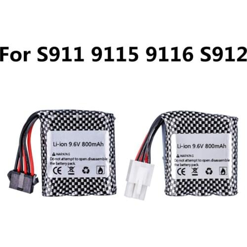 9.6v 800mah Li-ion Battery for 9115 9116 S911 S912 RC Car Truck Spare Upgrade 9.6V Rechargeable battery for toy Car