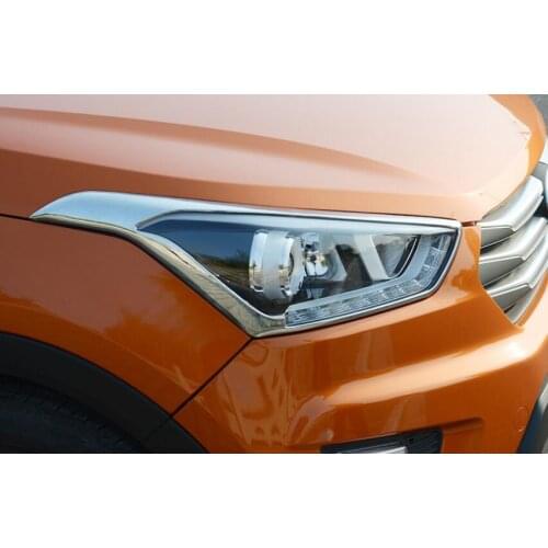 For Hyundai Creta ix25 Headlights/rearlights cover ABS car Refit Chromium Styling Exterior decoration products accessory 2015-17