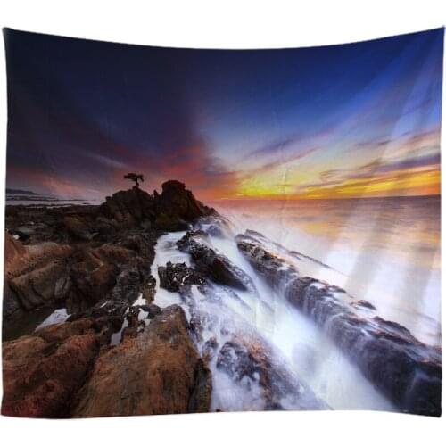 Natural Landscape Tapestry Wall Hanging Cloth Bed Spread Beach Towel Table Cloth YogaMat House Decoration Living Room Decoration