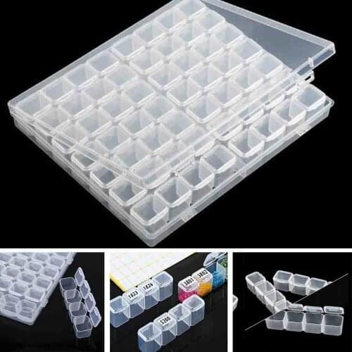 56 /112 Grids 5D DIY Diamond Painting Drill Box Jewelry Box Rhinestone Embroidery Crystal Bead Organizer Storage Case Container