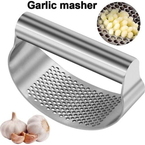 Stainless Steel ring-shaped Garlic Presses Manual Garlic Mincer Chopping Garlic Tools Curve Fruit Vegetable Tools Kitchen