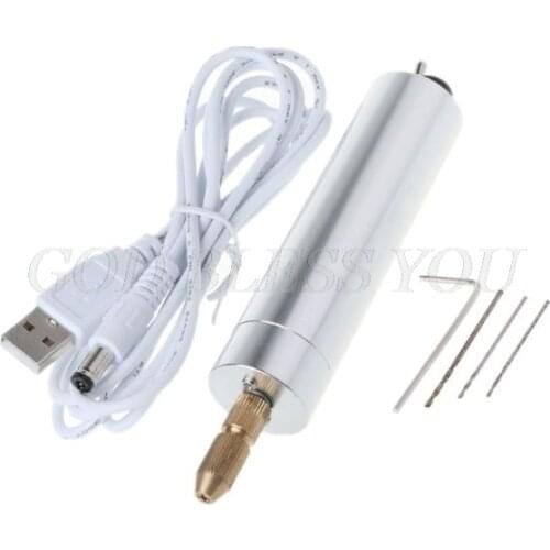USB Mini Micro Electric Hand Drill PCB Board Drilling DIY Plastic Wood Punched Drill Drop Shipping