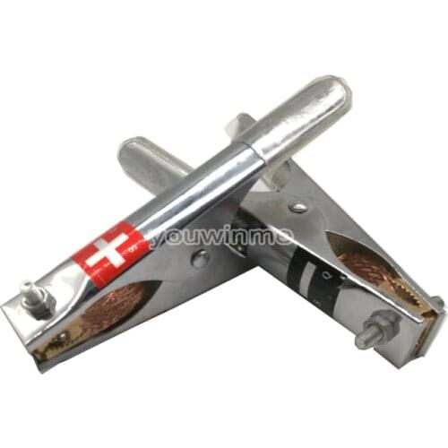 2pcs Battery Charger Clip Size L Nickel Plating Truck Storage Battery Pure Cupper Clamp Connector Ground Lead Car Stying