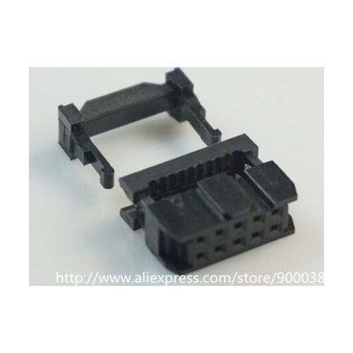 10 pcs 0.10" 2.54mm Pitch 2x5 Pin 10 Pin IDC FC Female Header Socket Box Header Socket 1.27 mm Flat Cable connector