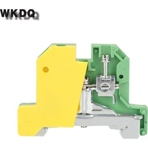 10pcs EK 4/35 Equivalent to WEIDMULLER PE Screw Connect Ground Terminals Blocks Din Rail Connector