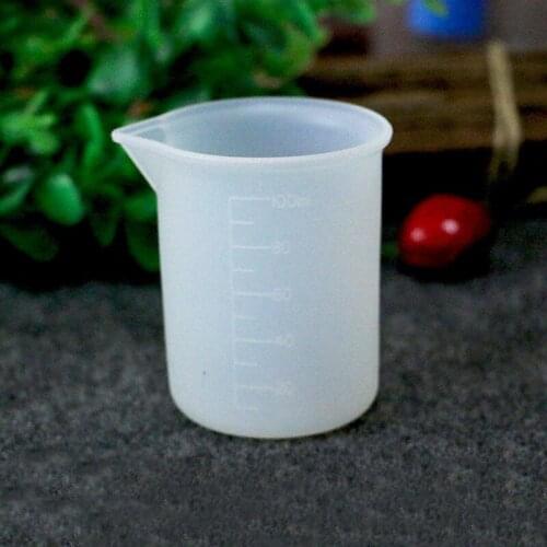 100pcs 100ml Silicone Lab Measuring Cup Graduated Beaker Cooking Baking Kitchen Measuring Tools ZA5313