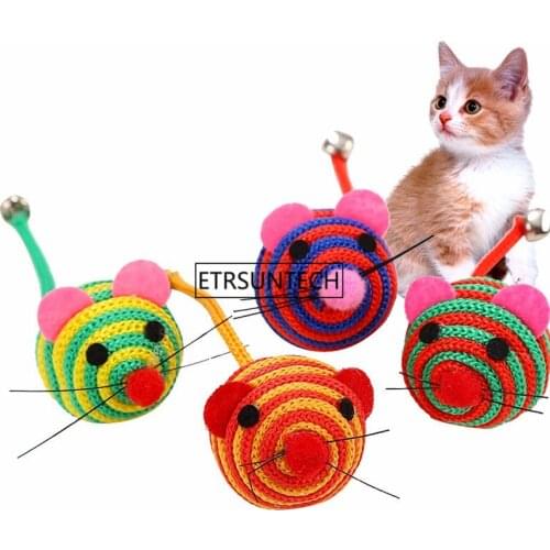 100pcs Nylon Mouse Toy Cat Attact Animals Funny Sound Rat Pet Hunt Catch Bite Toy Supplies