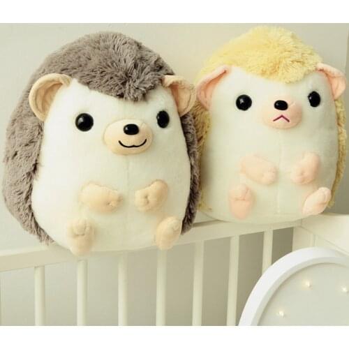 2 Colors Cute Stuffed Fat Hedgehog Kawaii Stuffed Animal For Girl And Baby Hedgehog Plush
