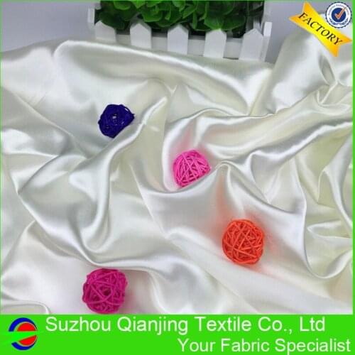 2018 Newly Design Special Offer Woven Shiny White Satin Material