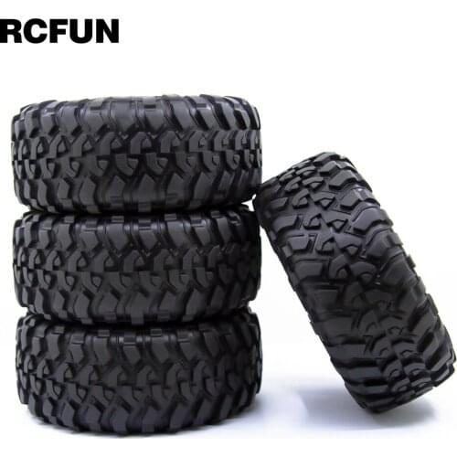 RC 120MM 1.9" Rubber Rocks Tyres / Wheel Tires for 1:10 RC Rock Crawler Axial SCX10 Canyon Trail 105Rims TRX4 TRX6 #8174