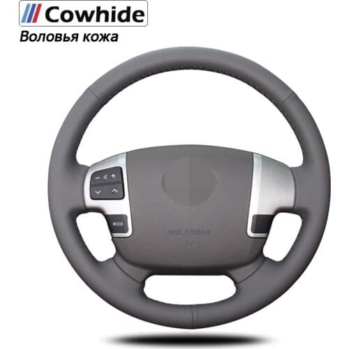 Handsewing Black Genuine Leather Steering Wheel Covers For Toyota Land Cruiser 2008-2015 Sequoia 2008-2011 Tundra 07-2011