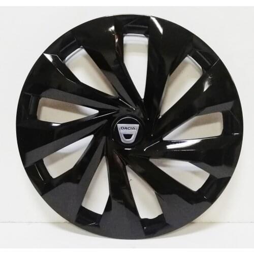 Car Wheel Rim Cover R15 Glossy Piano Bright Black Flexible For Dacia Sandero Stepway Logdy Dokker 15 Inch 4pcs/Set With Emblem
