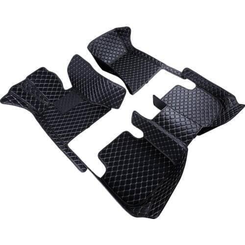 Black Leather Car floor mat For audi a4 b8 b6 b7 avant a3 8p a5 sportback q2 q3 a7 q7 4l 100 c4 a6 4f c7 c5 accessories