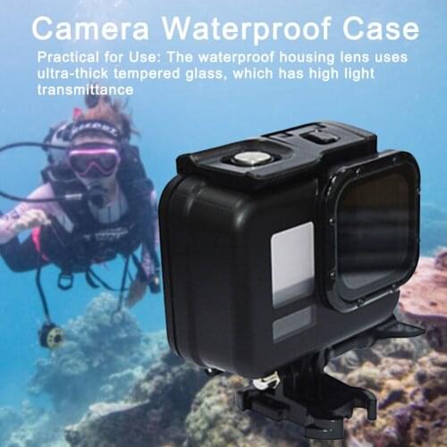 Black Waterproof Case For GoPro Hero8 Protective Underwater Dive Housing Shell With Bracket Accessories Camera Equipment