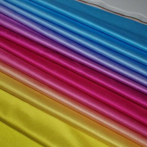 Ombre Lycra Stretchy Dancing Dress Cosplay Fabric Gradient Dropping Glossy Latin DIY Sewing Accessories