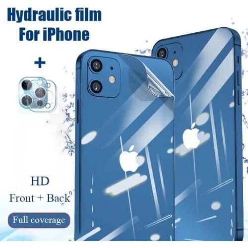 Hydrogel Film For IPhone 11 12 Pro mini XR X XS Max SE 2020 Screen Protector 7 8 Plus Back Soft Film IPhone11 IPhone8 Not Glass