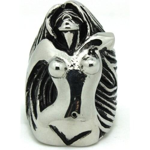 Hot Selling Beauty Weman Good Shape Ring 316L Stainless Steel Top Quality Punk Good Duild Beauty Cool Ring