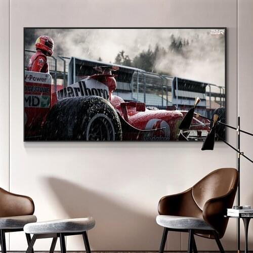Ferraris Car F1 Racing Canvas Poster Print Classic Formula Racing Sports Car Modern Wall Art Picture Living Room Home Decoration