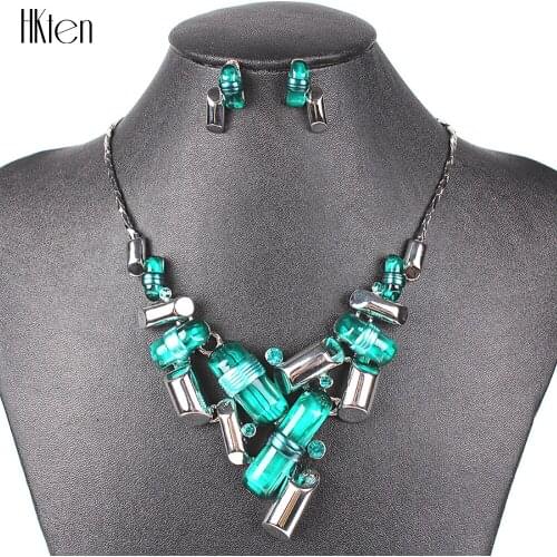 MS20262 Classic Jewelry Sets Sliver Plated High Quality Unique Design Shiny Necklace 2 Colors Party Gifts New Arrival