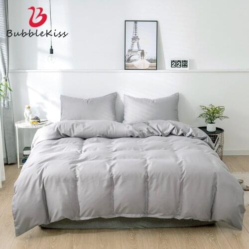 Bubble Kiss Bedding Set Solid Duvet Cover Pillowcase High Quality Skin-Friendly Breathable King Size Quilt Cover Set 2pcs/3pcs