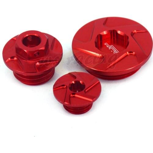CNC Motorcycle Billet Engine Oil Filler Plug Set For HONDA CRF150R 07-20 CRF250R 10-17 CRF450R 02-16 CRF450X 05-17 Dirt Bike