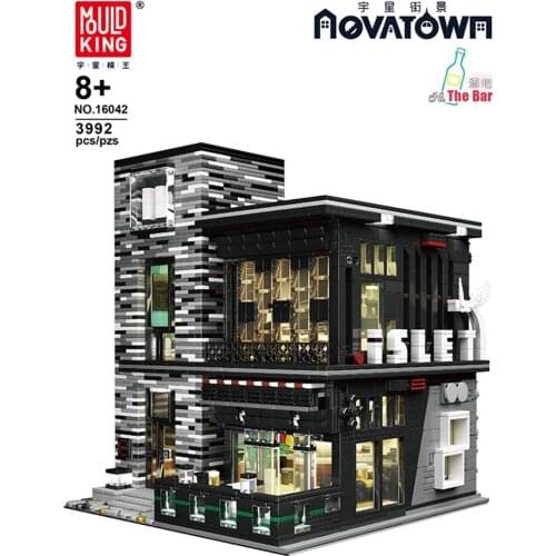 Mould King PUB-Restaurant Modular Building Blocks Toys Streetview Bricks Constructor Educational Toys for Children Model Hobbies
